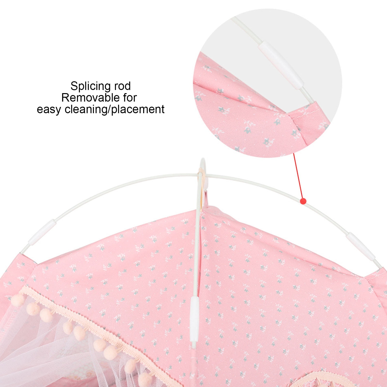 Camping Tent Dogs Bed Pet Teepee for Dogs Kennel Indoor Nest Bed for Puppy Cave Dogs House