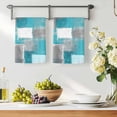 thumbnail image 3 of Turquoise Grey Ombre Kitchen Towels Set of 1, Abstract Vintage Oil Painting Absorbent Dish Towels for Kitchen, Microfiber Hand Towel, Quick Drying Tea Towel for Cleaning Decorative Dishcloths, 3 of 7