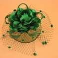 thumbnail image 3 of Skymirror Women Felt Hat Veil Hollow Out Fishnet Flower Decor Dot Royal Hair Decoration Photograph Prop Bridal Wedding Lady Banquet Cocktail Beret Hair Accessories, 3 of 8
