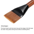thumbnail image 4 of Uxcell Guitar Cleaner Brush Large Wood Flat Head Guitar String Cleaner Tool for Musical Instrument Light Brown 2 Pack, 4 of 6