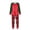 CC-Red, variant on QIUOMBBP Couple Christmas Pajamas Color Block Crewneck Long Sleeve Shirts Matching Sleep Trousers 2 Piece Loungewear Sets Navy