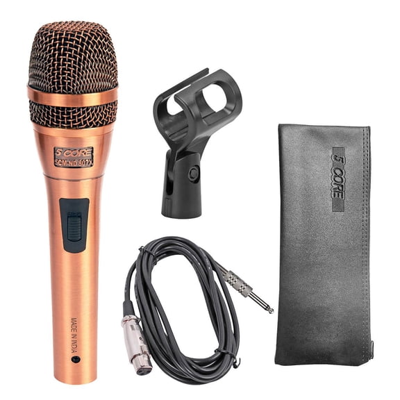 Professional Dynamic Vocal Microphone Neodymium Cardioid Unidirectional Handheld Mic for Singing Karaoke Steel Mesh Grille Metal Body With ON Off Switch   16ft Detachable Cable   Clip   Bag