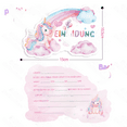 thumbnail image 2 of Invitación de cumpleaños de unicornio para niñas y niños, tarjeta de invitación para fiesta de unicornio, etiquetas adhesivas de unicornio para suministros para fiestas de cumpleaños y baby shower, 2 of 6
