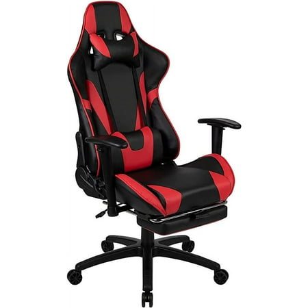 UPC: 0889142704782 | Flash Furniture X30 Gaming Chair Racing Office Ergonomic Computer Chair with Fully Reclining Back and Slide-Out Footrest in Red LeatherSoft