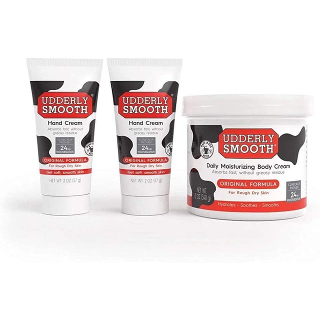 Udderly Smooth Nongreasy Hand And Body Moisturizer Cream Bundle 1 Kit 3 Count