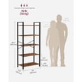 thumbnail image 5 of 5-Tier Tall Bookshelf, Bookcase with Steel Frame, Book Shelf for Living Room, Home Office, Study, 11.8 x 26 x 60 Inches, Industrial Style, 5 of 8