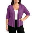 thumbnail image 1 of fatyb Womens Plus Size Cardigan Half Sleeve Lightweight Jacket Open Front Summer Casual Loose Cover Up, 1 of 7