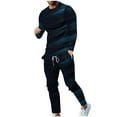 thumbnail image 3 of VBTAPA Men's 2 Piece Outfits 2025 Fashion Casual Sweatsuit Novelty 3D Printed Sweatshirt and Sweatpants Set Matching Jogging Suits with Pockets Blue L, 3 of 8