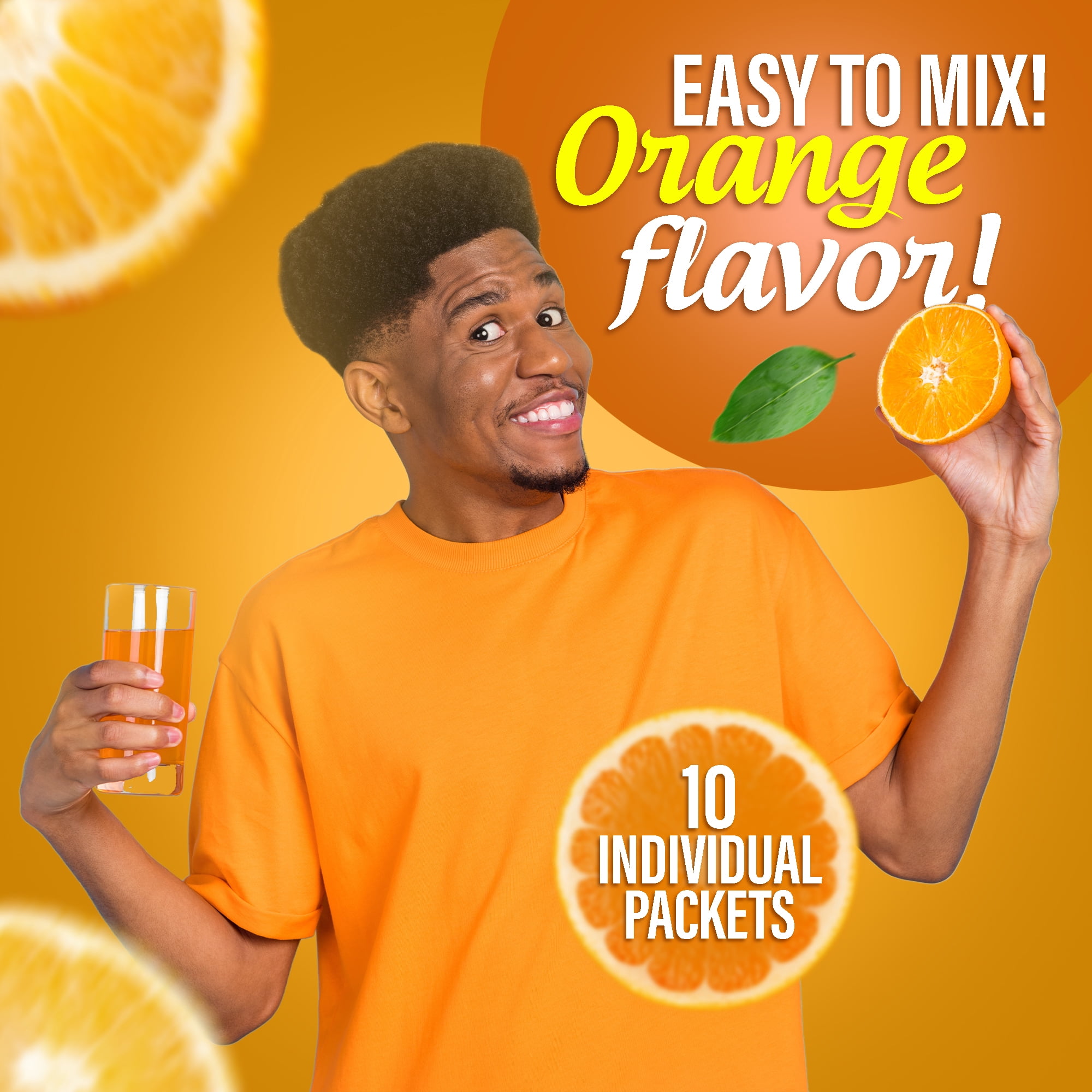 Equate 1000 mg Vitamin C Dietary Supplement Powder Packets, Orange Flavor, 10 Count, Compare to Emergen-C® Ingredients