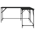 thumbnail image 3 of vidaXL Bureau Noir 149x149x75 cm Bois Manufacturé, 3 of 5