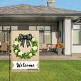 thumbnail image 3 of Amhnf Linen Garden Flag With Floral Wreath And Welcome Sign For Home Outdoor Garden Yard Decor 12x18 inch, 3 of 5