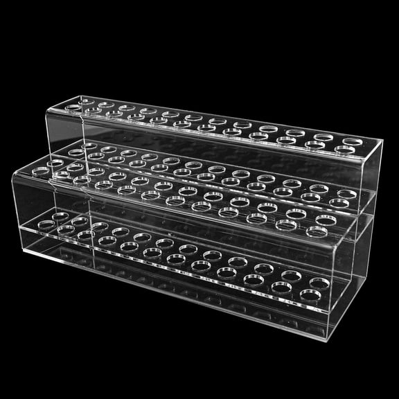 XIBUFE 48 Holes Pen Display Stand Pencil Acrylic Holder for Craft Shows,Beaded Eyebrow Art Brush Rack,Makeup Tool Organizer,Home Office Desk Supplies Stationery Storage,Cosmetic Brushes Shelf