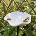 thumbnail image 5 of Handcrafted Ceramic Mini Pollinator Water Station, Colorful Floral Bee Feeder Butterfly Bath, Small Garden Stake Yard Outdoor Decor, 5 of 6