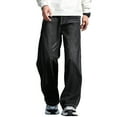 thumbnail image 2 of Mrmall Mens Baggy Jeans Y2k Skater Vintage Plain Pants Casual Wide Leg Jeans Loose Fit Denim Jeans Streetwear, 2 of 5