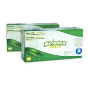 AloeTex Latex P/F Gloves - X-Small, Green 1 Box of 100 Gloves