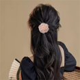 thumbnail image 4 of 3.3in Dainty Rose Brooch for Women Floral Corsage Elegant Wedding Boutonniere Bridal Party Lapel Pins Camellia Fabric Flower for Dance Ceremony Dress Suit Clothes Accessory Classic Jewelry, 4 of 12