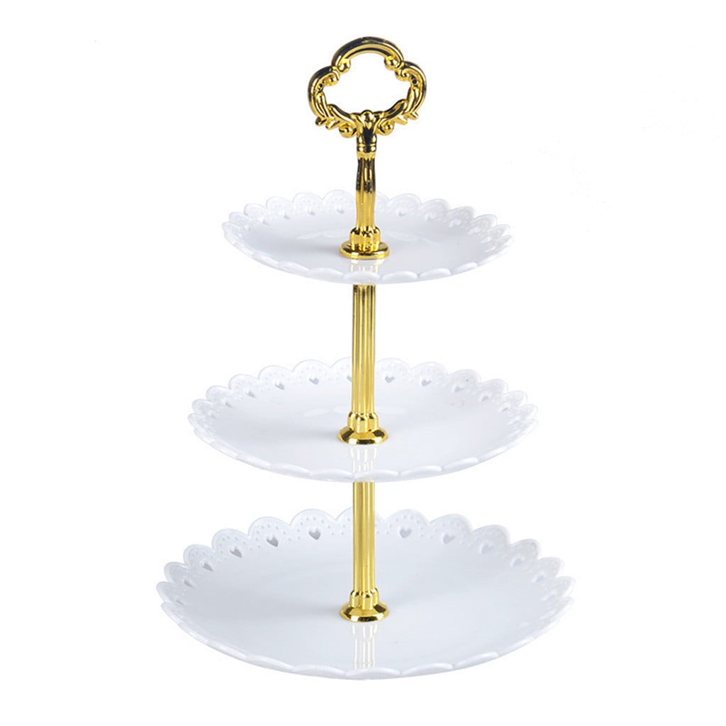 3-Tier Round Cupcake Stand Cake Dessert Wedding Event Party Display Tower Plate 