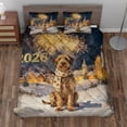 thumbnail image 2 of Wirehaired Pointing Griffon Happy New Year 2026 with Fireworks on New Year's Eve Quilt Bedding Set Dog Lover 1 Blanket Bed Cover 2 Pillowcases - 12022, 2 of 5