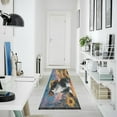 thumbnail image 3 of Wobogo Sunflower Black Cat Bedside Long Rug Delicate and Soft Modern Indoor Area Decor Non Slip Carpet for Bed Room Corridor Entrance Balcony, 3 of 8