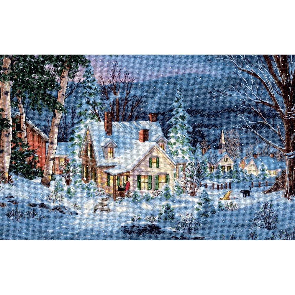 Dimensions Gold Collection Winter's Hush Counted Cross Stitch Kit, 20