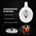 thumbnail image 2 of Ovente 1.7 Liter BPA Free Cordless Electric Kettle, White (KP72W), 2 of 9