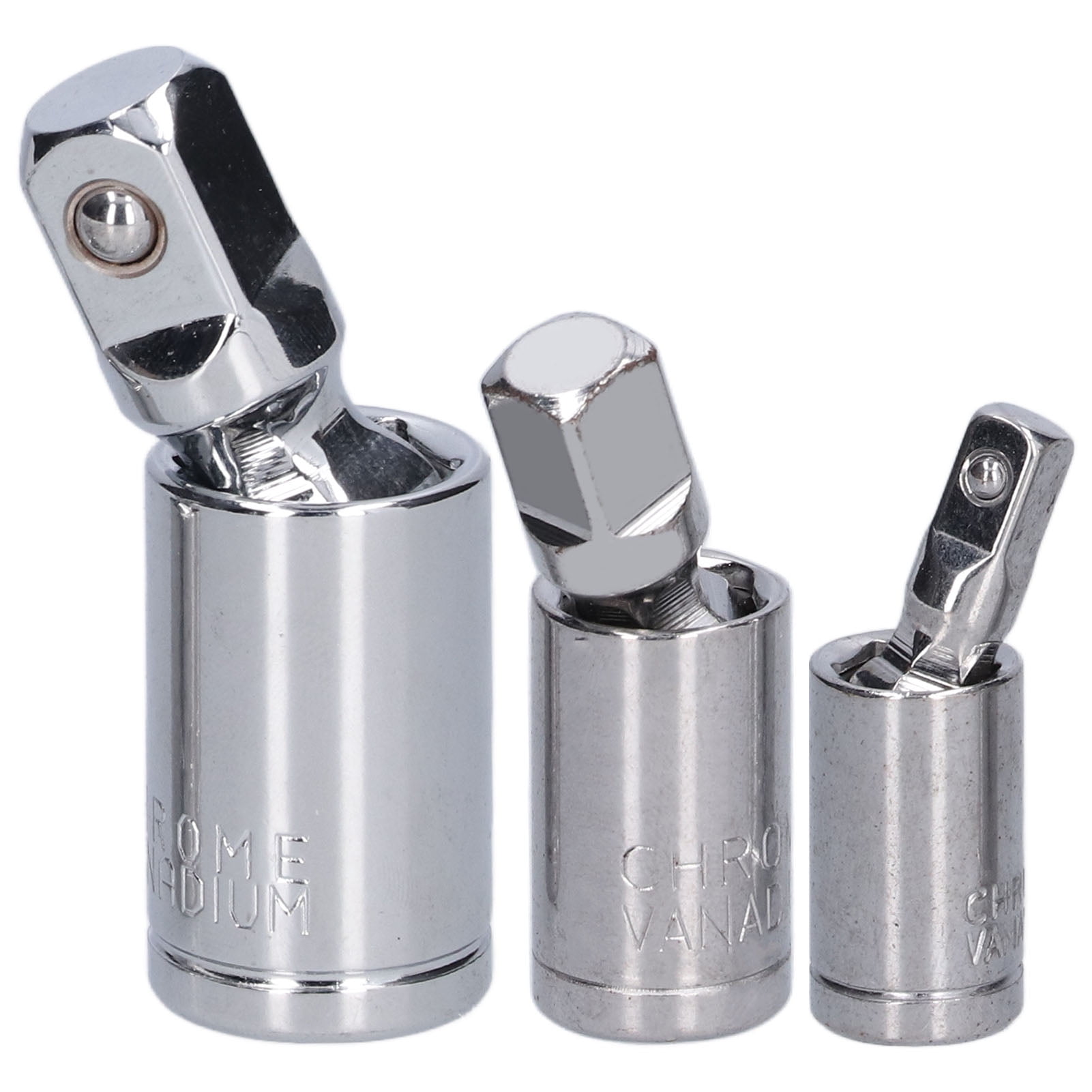 Gupbes 3pcs Universal Joint Socket Adapter 1/2 3/8 1/4 Vanadium Steel