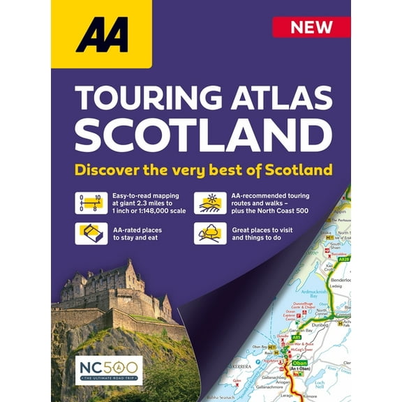 AA Touring Atlas Scotland, (Spiral-Bound)
