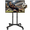 Black, variant on BONTEC Rolling TV Stand, Height Adjustable Mobile TV Cart for 32-75 Inch TVs, Dual Column Floor Mount with Wheels, Holds 110 lbs, Max VESA 400x400mm, Black