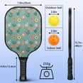 thumbnail image 4 of Pickleball Paddles Set,Pioneer Flower Floral Print Pattern Fiberglass Surface Pickleball Racket Set with 2 Indoor Outdoor Pickleball Balls and Pickleball Bag,Pickle-ball Equipment, 4 of 6