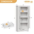 thumbnail image 2 of YouTrend 69" Tall Kitchen Pantry,Farmhouse Storage Cabinet with 2 Barn Doors 4 Adjustable Shelves and Large Drawer for Dining Room,Living Room,Bathroom,White, 2 of 10
