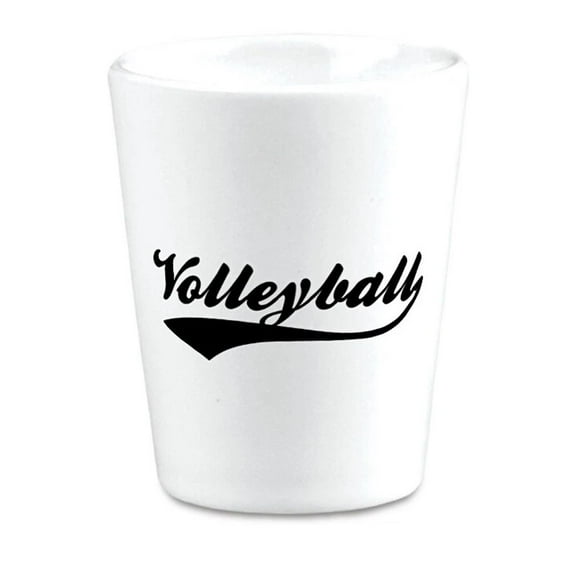 Ceramic Shot Glasses Volleybal Sports Decal Olympics 2 Oz