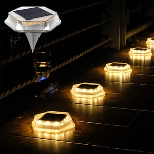 Antqov Solar Underground Lights Outdoor Patio Decorative Stair Steps Lights Plastic High Transmittance High Brightness Lights, Solar Lights