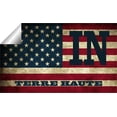 thumbnail image 2 of Terre Haute IN Indiana Vigo County Vintage US Flag Decal Bumper Sticker 3M Vinyl 3" x 5", 2 of 3