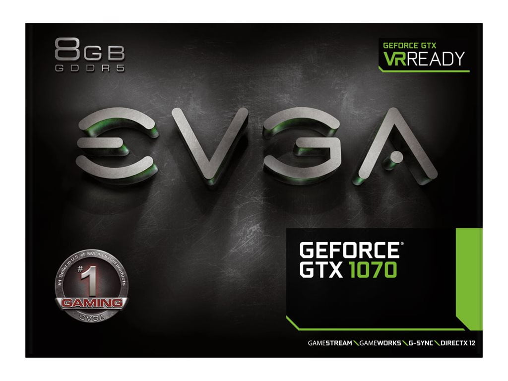EVGA GeForce GTX 1070 Graphic Card - 1.51 GHz Core - 1.68 GHz Boost Clock - 8 GB GDDR5 - PCI Express 3.0 x16 - Dual Slot Space Required - 256 bit Bus Width - SLI - Fan Cooler - OpenGL 4.5, DirectX 12