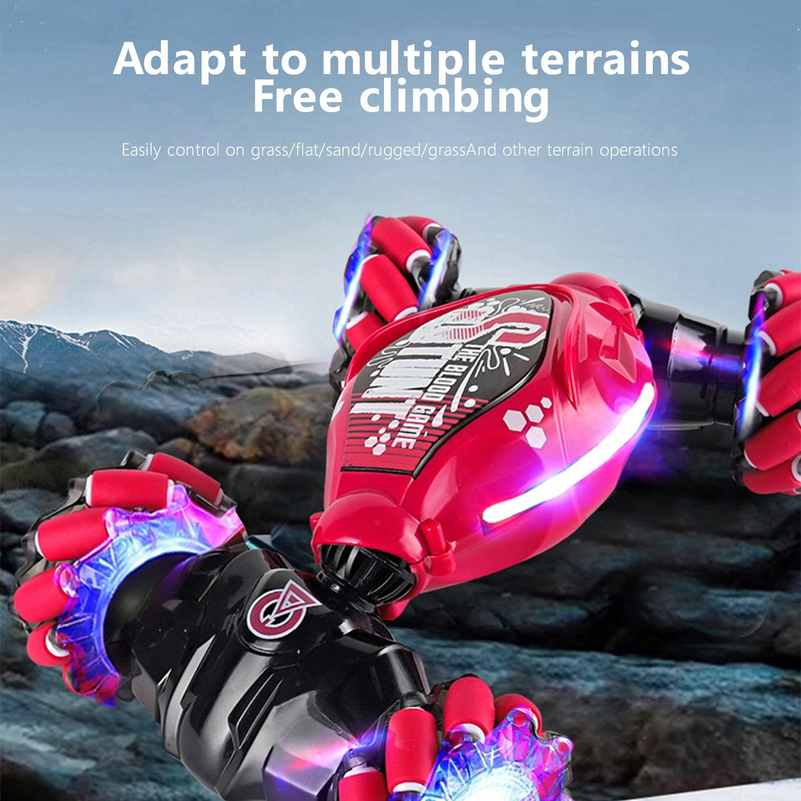 Twfbrm 1:14 RC Cars - 2.4GHz Remote Control Car with Lights for Boys 4-7 Year Old Boys Girls ,4WD All-Terrain Transform Off Road for Rotating,Stocking Stuffers for Kids,9.5 x5.9x3.7in