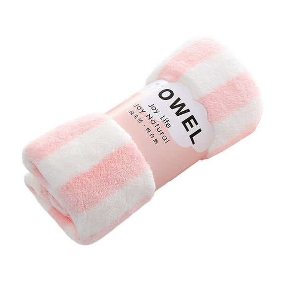 JeashCHAT Velvet Striped Hand Towel Face Towel for Bathroom, Super Soft Highly Absorbent Quick Dry Towels for Adult Daily Use at Home, Bath Towel for Gym Pool Hotel, 29.5"x13.8", Pink
