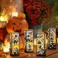 thumbnail image 2 of 6 Pcs Halloween Lantern Boxes with Led Light, Pumpkin Spooky Spider Witch Print Lantern Box for Halloween Party Haunted House Home Table Decoration, 2 of 5