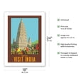 thumbnail image 2 of Visit India - Mahabodhi Temple in Bodh Gaya - Bihar India - Vintage Travel Poster by W. S. Bylityllis c.1950s - Bamboo Fine Art 290gsm Paper Print (Unframed) 18x24in, 2 of 4