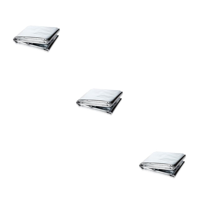 Advancent Manta de emergencia Supervivencia al aire libre Cubierta térmica Senderismo Mochilero Accesorio para dormir de doble cara Plata Type1 NO1