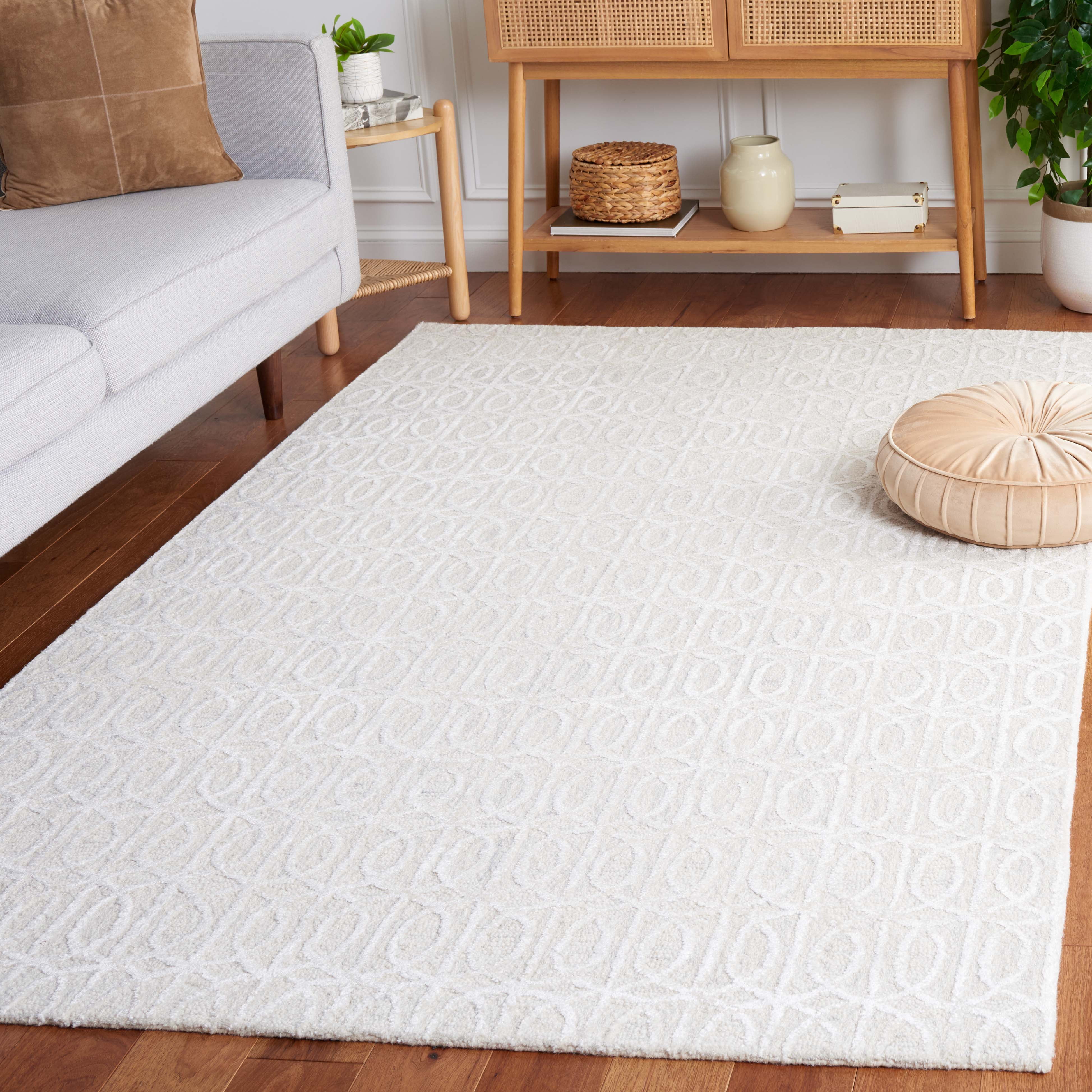 SAFAVIEH Ebony Abel Modern Area Rug, Beige/Ivory, 5' x 8'