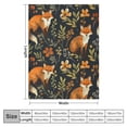 thumbnail image 4 of Orinice  Cute Fox Blanket Gifts for Kids &amp; Adult for Living Room Bedding Couch Soft Warm Lightweight Cozy Animal Foxes and Flower Throw Blankets Party Birthday Decor  All Seasons 50x60in, 4 of 6