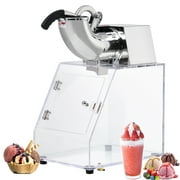 Adoolla 350W 440Lbs/H Shaved Ice Machine, Commercial Snow Cone Maker with Dual Blades & 40L Storage