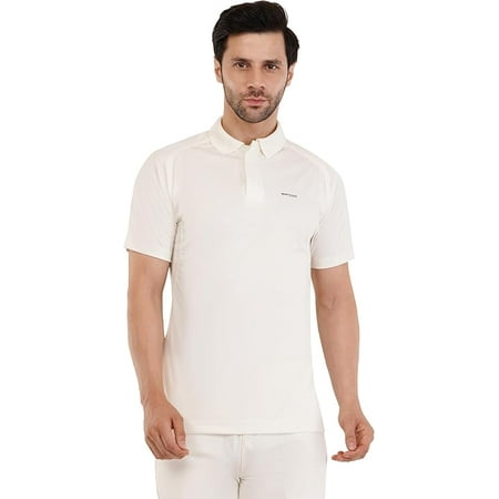 Whitedot Hexa Dri-FIT Off-White Polo T-Shirt - (Perfect for Cricket Golf Badminton Gym Sports and Casual Wear) (Off-White - X-Small-36)