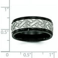 thumbnail image 6 of Chisel Stainless Steel Brushed Black IP-plated 8.2mm Grooved Band - Ring Size 12.5-7.8gm, 6 of 8