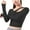 Black, variant on Chbgutlmr Workout Tops for Women Cutout Long Sleeve Solid Color Tight Gym Athletic Sports Yoga Crop Tops