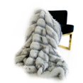 thumbnail image 1 of Plutus Off White Two Tone Feather Faux Fur Luxury Throw Blanket Throw 60W x 72L- Off White, 1 of 1
