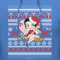 thumbnail image 2 of Men's Betty Boop Christmas Ugly Sweater Print  Pull Over Hoodie Royal Blue 2X Large, 2 of 4