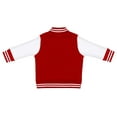thumbnail image 2 of Creative Knitwear Long Sleeve Varsity Jacket for Infant and Toddler Boy's and Girl's, Red and White, Size 7, 2 of 3
