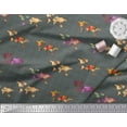 thumbnail image 3 of Soimoi Gray Cotton Duck Fabric Check & World Map Printed Fabric 1 Yard 42 Inch Wide, 3 of 3