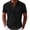 Black, variant on Men's Henley Shirts Casual Short Sleeve Bamboo Linen Band Collar Shirt Summer Button Basic Tee Gray M
